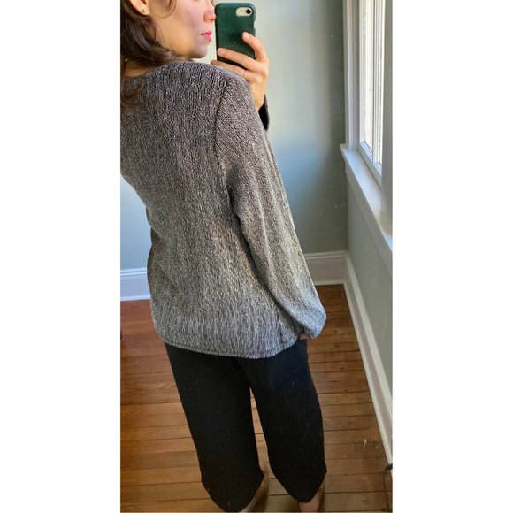 Vintage Y2K Sequin Silver New Years Formal Fancy Event Cardigan Blazer Jacket XL - Picture 6 of 10